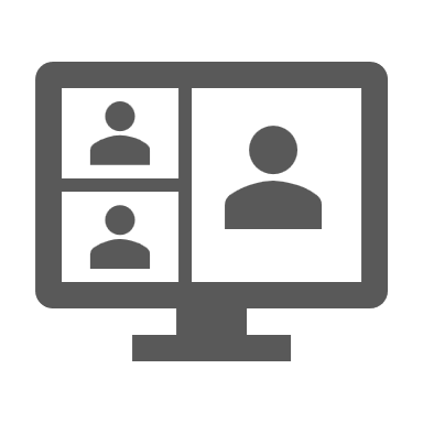 Online meeting with solid fill